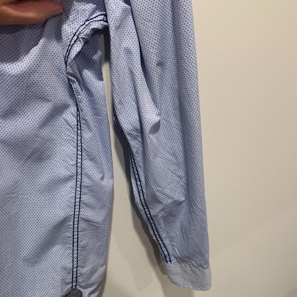 Private Member Long Sleeve Button Up, XXL, Light Blue patterned - Picture 4 of 5